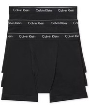 Calvin Klein Mens 3 Pack Cotton Boxer Brief in Black Sz Small