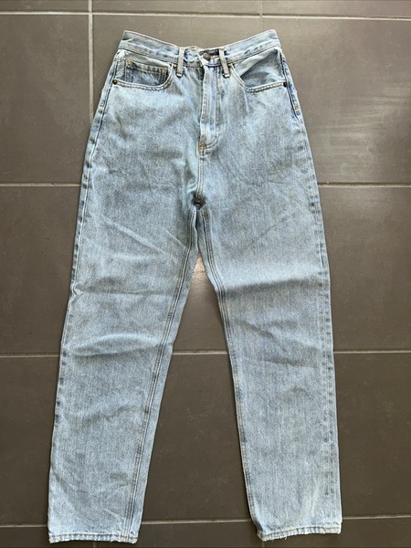 Venroy Jeans Womens Sz XS Light Blue Mum Fit High Rise Slouchy Straight VGC