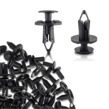 50pcs 8MM Hole Plastic Rivets Retainer Fender Bumper Push Pin Fastener Clips