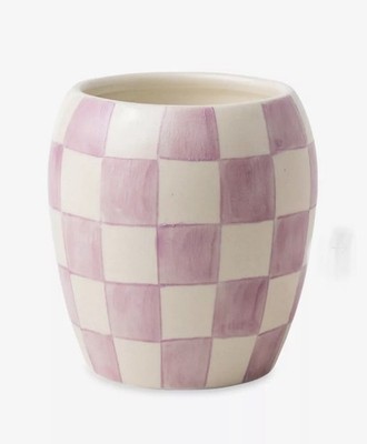 Check Ceramic Candle Mimosa & Lavender Mackenzie Childs Style Whimsy Easter