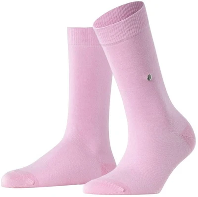 Burlington Aux femmes Brit Style Plaine Coton Chaussettes - Rose - Photo 1/4