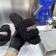 Fur slides- Balenciaga