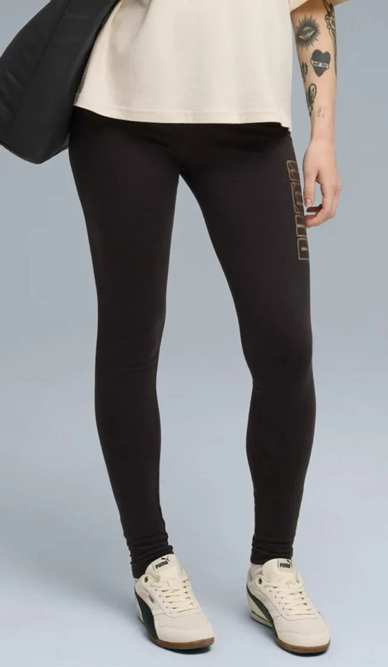 LEGGINGS DONNA PUMA MAXIMAL METALLIC 634464-01 col. nero - Immagine 3 di 4