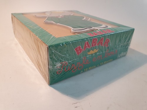 Vintage Vilac Babar Holzpuzzle mit 6 Gesichtern und 6 Outfits ~ 5 Zoll - Bild 3 von 4