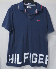 Vintage Tommy Jeans Polo Shirt Men's XL Spellout Flag Big Logo 90s