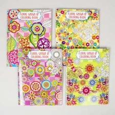 Adult Coloring Book Flowers