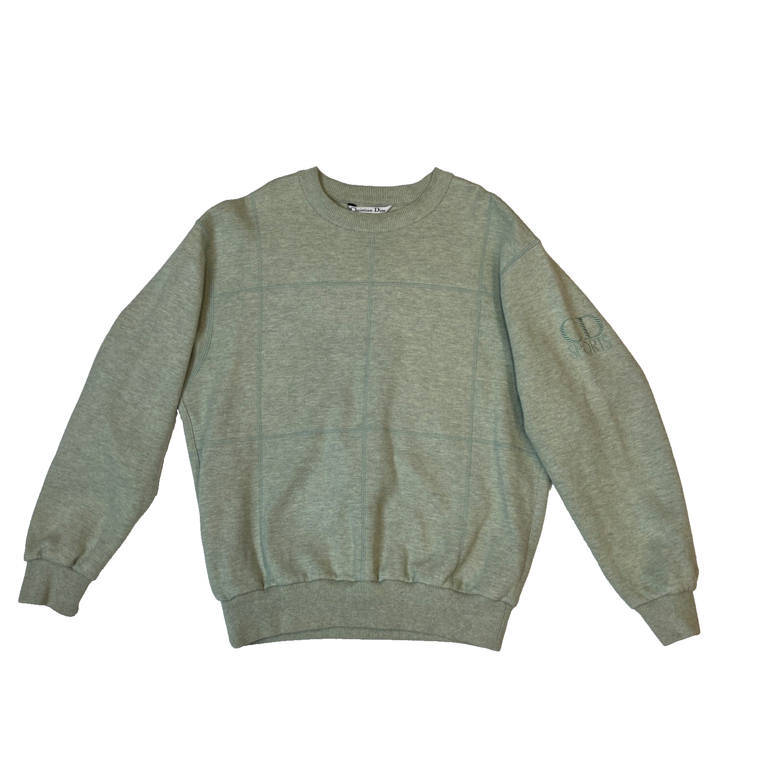 Vintage Christian Dior Sports Green Crewneck Sweatshirt “SPORTS” Logo Size L