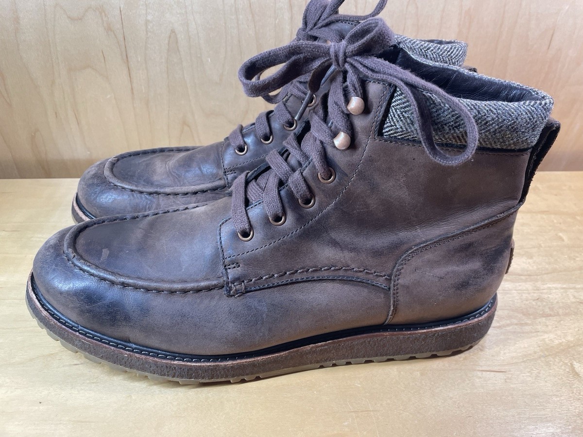 UGG Merrick Brown Leather Lace Up Boots 1005278 Mens Size 11