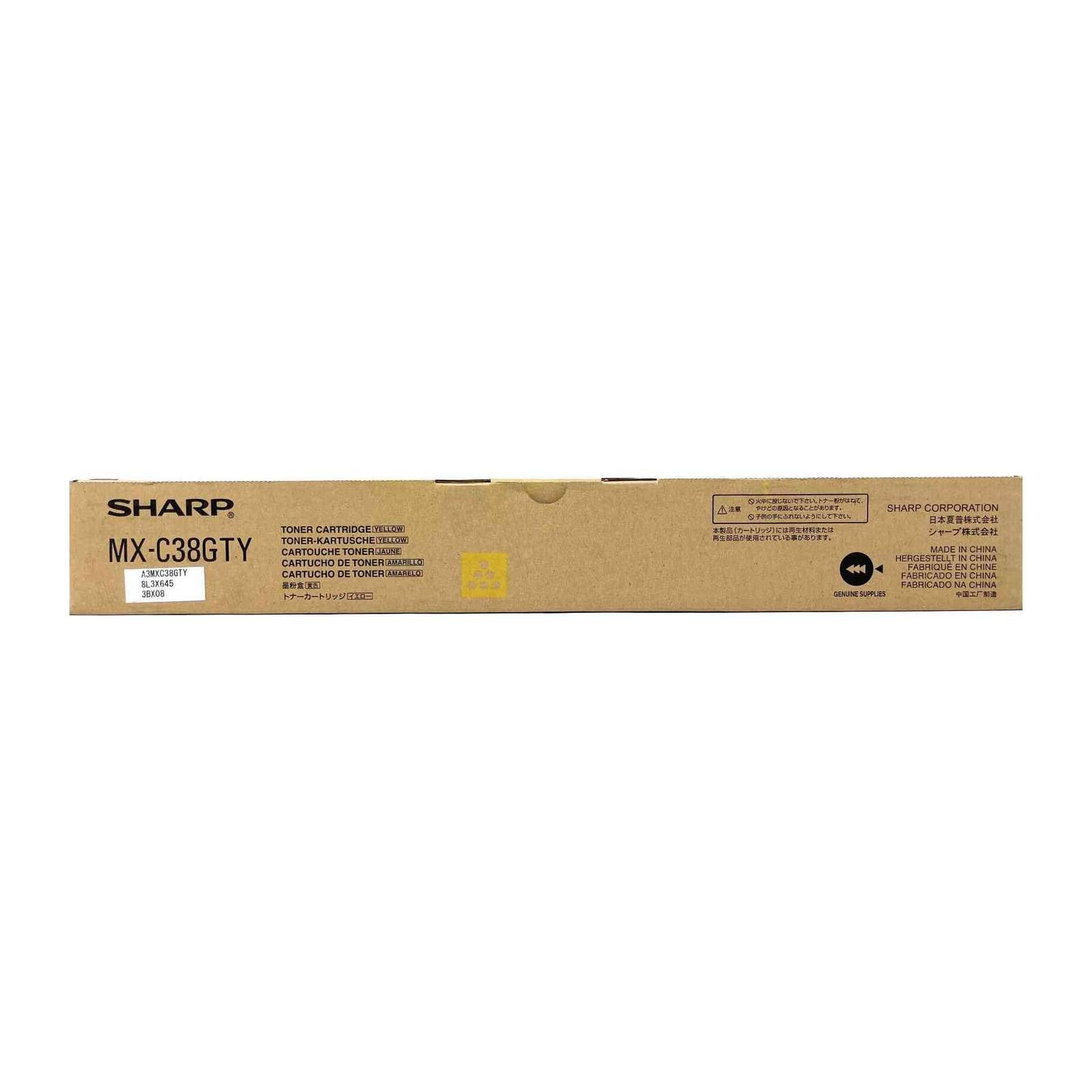 Original Sharp MX-C38GTY Yellow Toner Cartridge