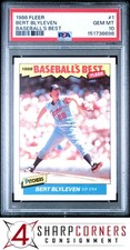 1986 FLEER BASEBALL'S BEST #1 BERT BLYLEVEN TWINS HOF PSA 10