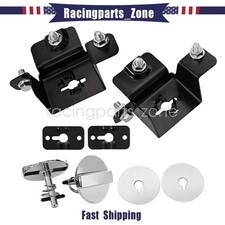 Fits 1970-1972 Cutlass 442 Chrome Hood Lock Pin Bracket Retainer Set New Fits 1970-1972 Cutlass 442 Chrome Hood Lock Pin Bracket Retainer Set New