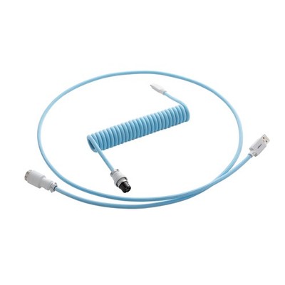 CableMod Pro Coiled Keyboard Cable Blueberry USB C
