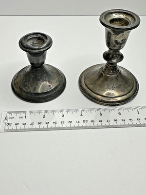 Gorham Towle Sterling Silver candlesticks Set 2 Weighted  display picture 1
