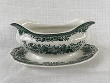 EUC Vintage Villeroy & Boch Fasan (Pheasant Green ) Gravy Sauce Boat Md Germany