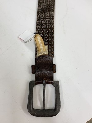 DIESEL Y2K Brown Leather Belt Men's Studded Punk Vintage Style DIESEL Y2K Brown Leather Belt Men's Studded Punk Vintage Style