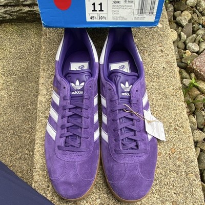 adidas Real Madrid Gazelle Terrace Icons Pack Purple White Suede JS3041 Mens 11
