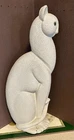 Vintage MCM Retro Royal Haeger Ceramic Winking Cat Textured White 15.5” Tall