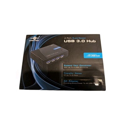 Vantec UGT-MH430U3 4 Port SuperSpeed USB 3.0 Hub (Black)
