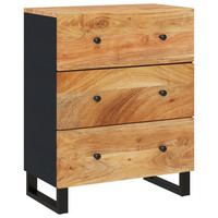 Sideboard 60X33X75 Cm Massivholz Akazie