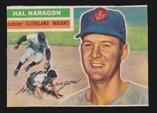 HAL NARAGON indians 1956 TOPPS #311 TRIMMED NO CREASES