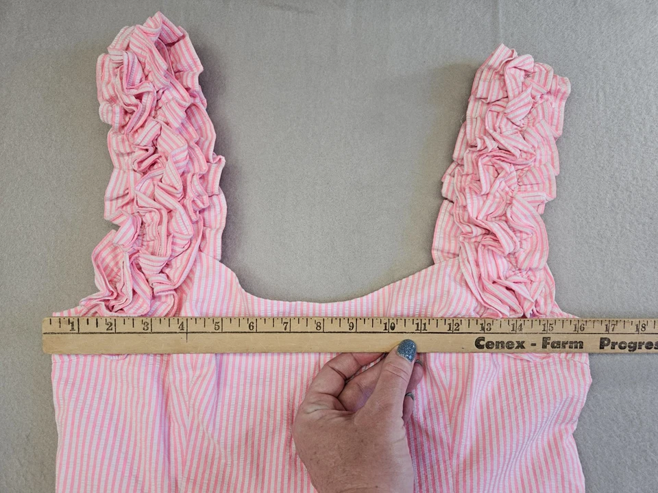 Lilly Pulitzer Size 10 Devina Lined Mini Dress Pink Cosmo Stripe Seersucker Foto 4 de 4