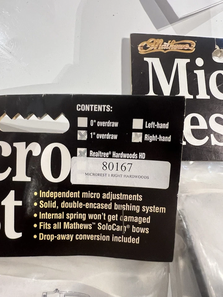 Paquete de 6 accesorios de tiro con arco Mathews Micro Rest Foto 4 de 4