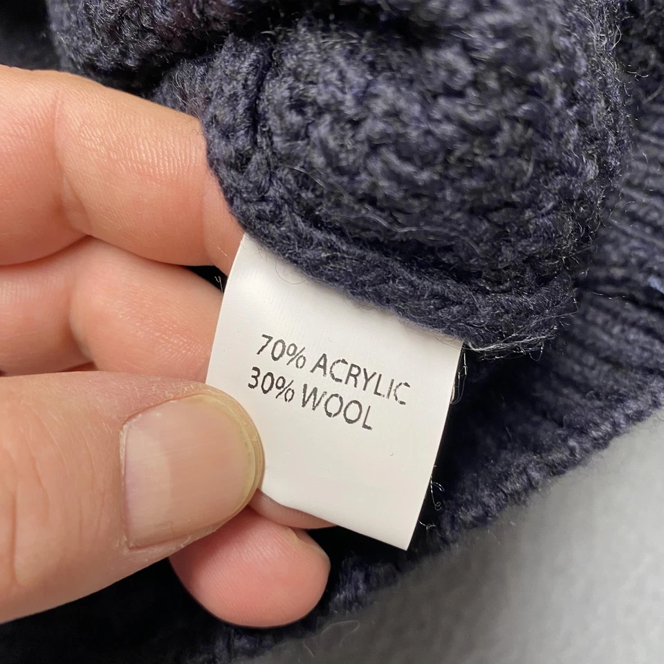 Giasone Sweater Mens XL Gray Wool Blend Made in Italy Textured Knit Crewneck - Image 4 of 4