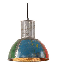 Hängelampe Industrie Stil 25W Mehrfarbig 28,5cm E27 Handbemalt