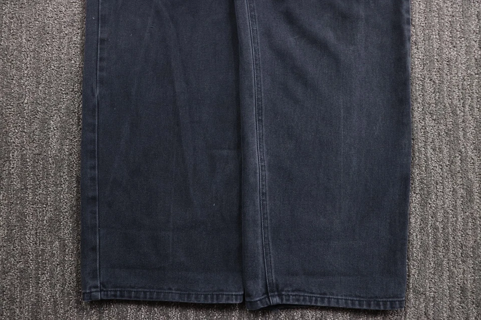 Pantalones de mezclilla holgados de colección años 90 Bugle Boy para hombre 32x31 negros grunge playa patinador gótico Foto 3 de 4