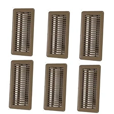 Hartford Ventilation 4" x 10" Floor Vent Covers Brown 6 Pack - Heavy Duty 