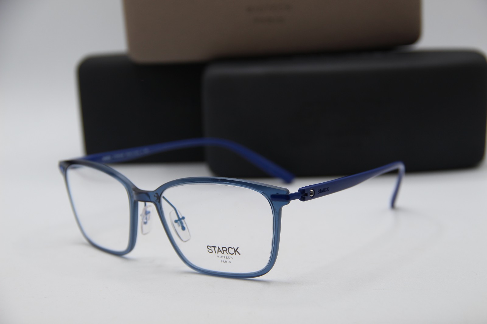 NEW STARCK EYES SH 2059T 0002 BLUE AUTHENTIC EYEGLASSES W/CASE 54-19