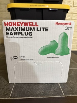 NEW - Honeywell Howard Leight Max Lite LPF-30 Corded Earplugs NRR 30 100 Pairs