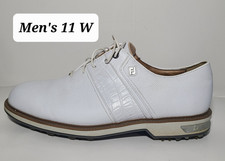 FootJoy DryJoys Premiere Series Men's White Golf Shoes Size 11 W EUC