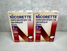 Nicorette Nicotine Gum Cinnamon Surge Flavor 2mg 100ct Stop Smoking Aid Lot Of 2