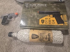 Elite Force Full Metal M1911 A1 WWII Airsoft Co2 Blowback Pistol 5000 rnd + Colt