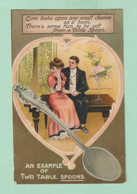 Romanische Postkarte - Ein Beispiel von zwei Tafellöffeln - Pu 1908 - BB London