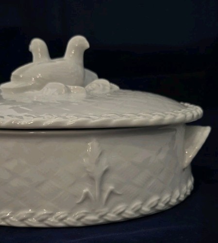 VTG 1983 Royal Worcester GOURMET OVEN CHINA Covered Casserole Dish Turtle Doves - Picture 21 of 24