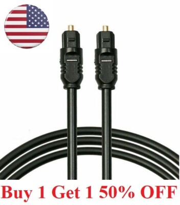TOSLink Fiber Optical Optic Digital Audio Cable SPDIF Sound Bar Cord Lot