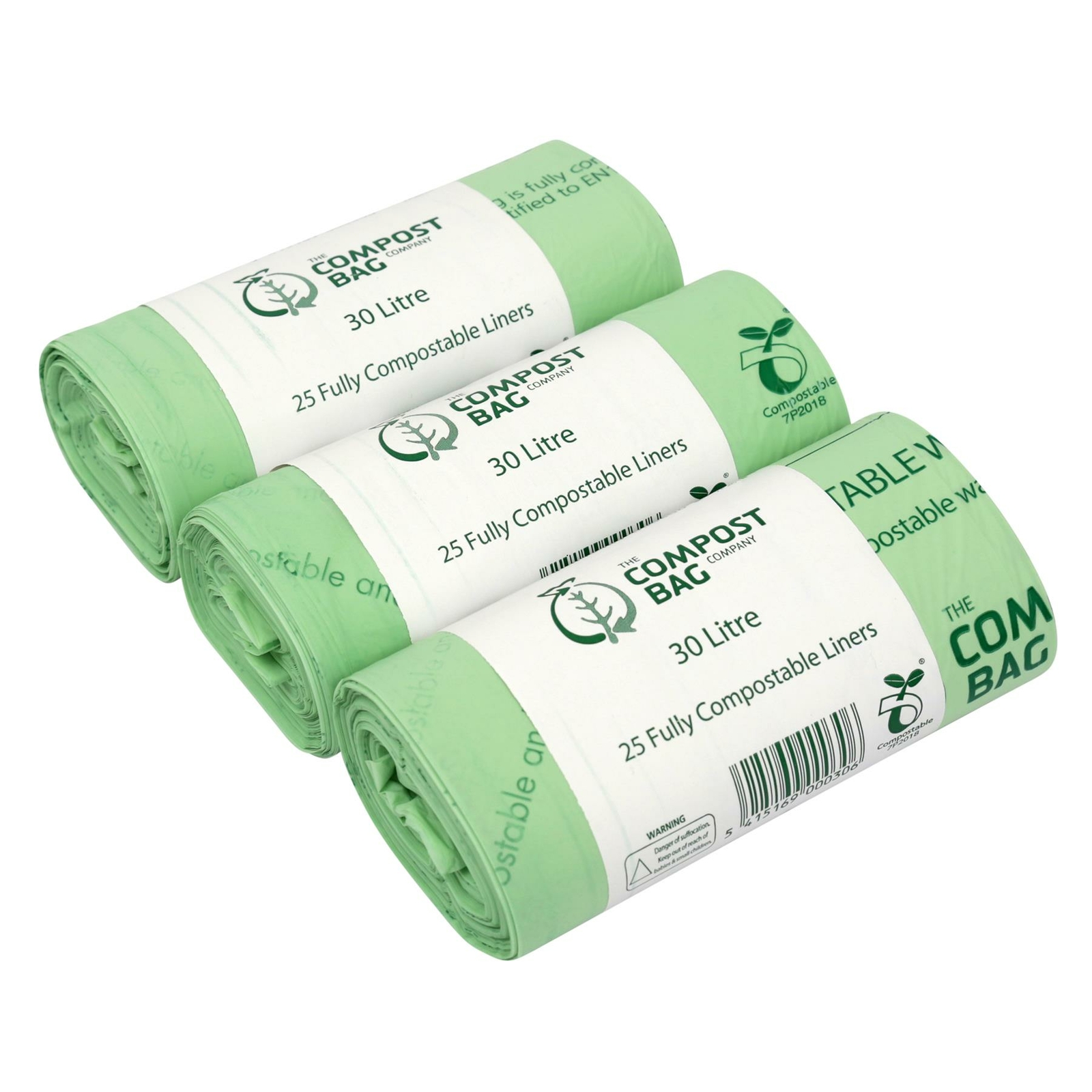 75 x 30L Compost Bag Compostable Kitchen Caddy Waste Liners - bags EN13432