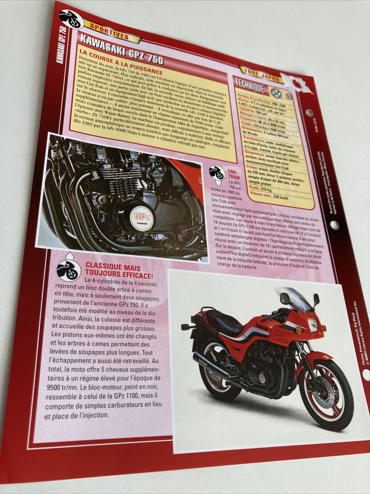 Kawasaki GPZ750 1982 GPZ 750 Motorcycle Passion Collection Atlas Z KZ