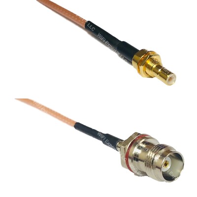 RG316 SMB MALE BULKHEAD to TNC Female Small Bulk RF Cable Rapid-SHIP LOT