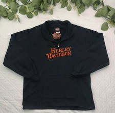 Harley Davidson Mens 1/4 Zip Pullover Sweater With Pocket Size M Milwaukee WI