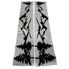 Car Side Body Stickers Mountain Tree Forest Graphic Decals Gloss Black Vinyl