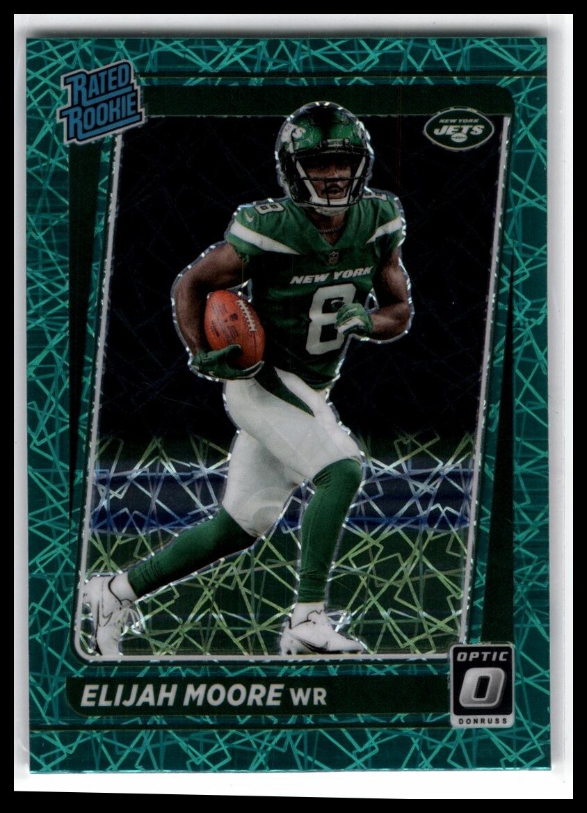 2021 Donruss Optic #216 Elijah Moore Green Velocity
