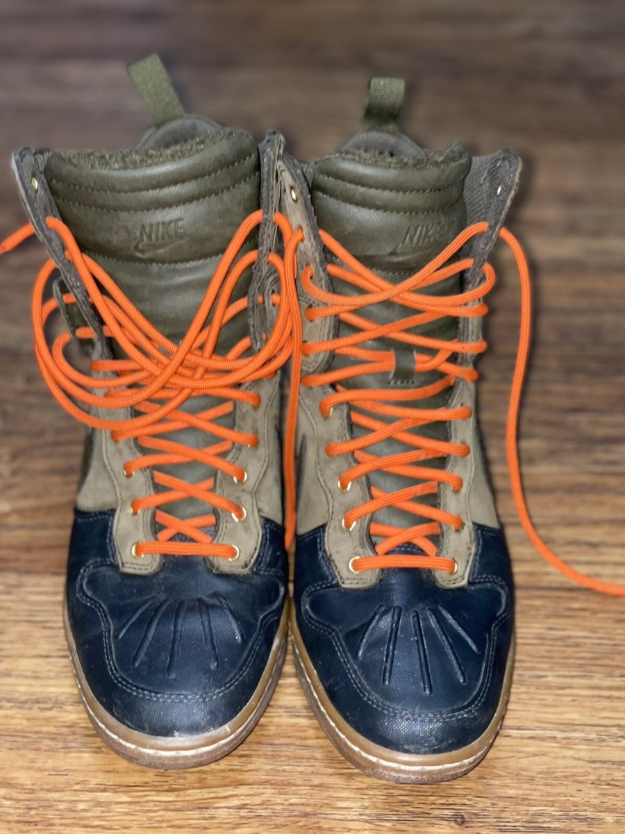 Nike Dunk Sky Hi Women's Size 9 Hidden wedge 2.0 Dark Loden