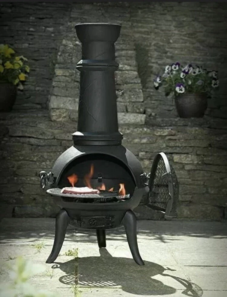 🔥La Hacienda Cuba Cast Iron u0026 Steel Chiminea Log Burner Heater✓Fast  Delivery✓ | eBay