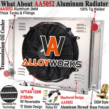 4 Row Radiator Shroud Fan For 1961-1966 62 Ford Thunderbird T-Bird 6.4L 7.0L V8