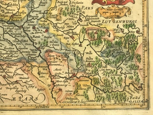 BELGIUM LIEGE 1613 MERCATOR / HONDIUS ATLAS MINOR NICE ANTIQUE MAP 17TH CENTURY - Picture 4 of 6