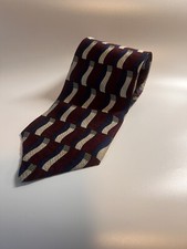 Brandini Le Collezioni Red Blue 100% Silk Men’s Neck Tie Made In USA