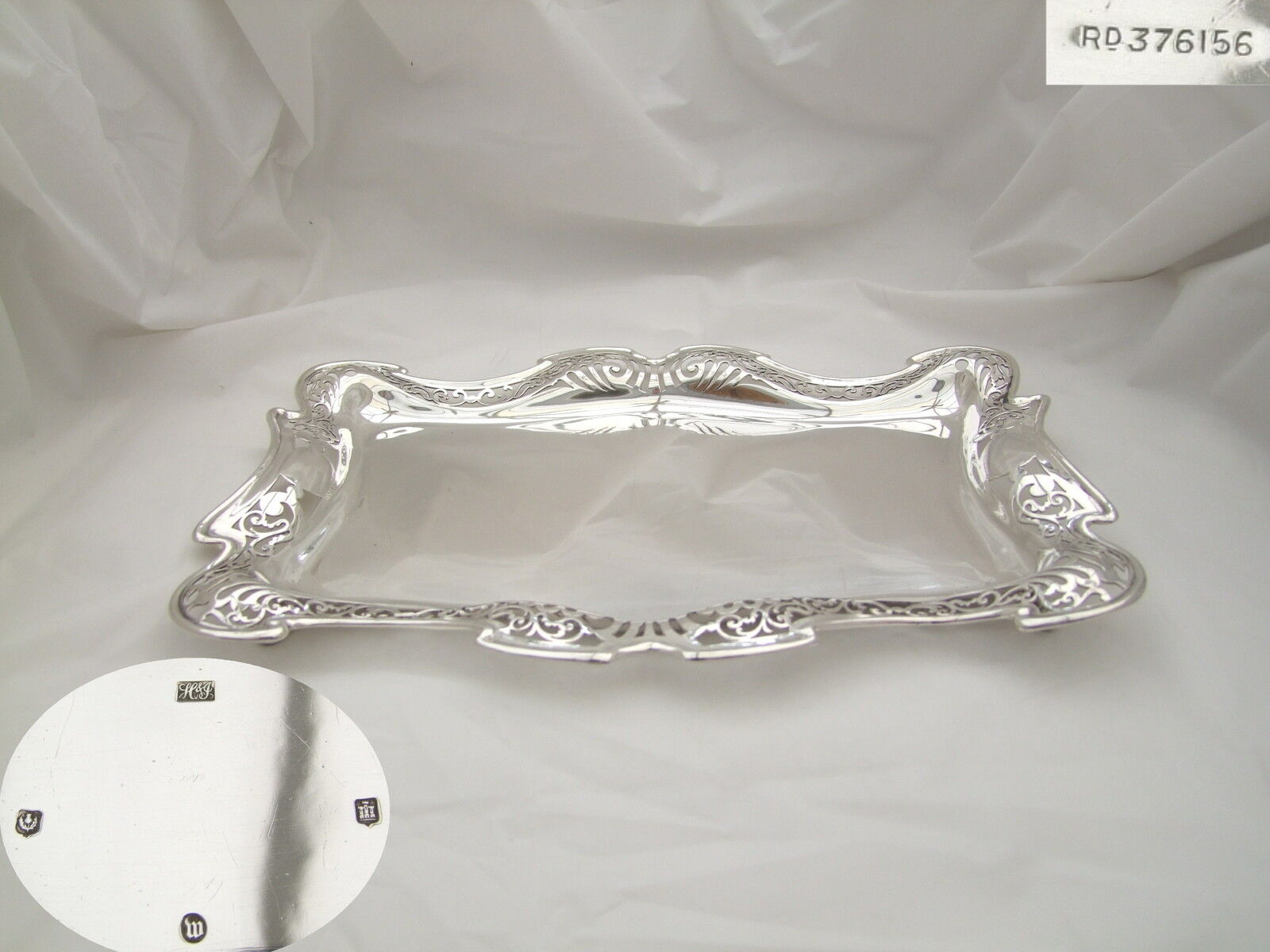 RARE EDWARDIAN New sales HM STERLING SILVER 1903 Ranking TOP15 TABLE TRAY DRESSING
